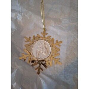 2000 Breyer Horse Head Christmas Holiday‎ Ornament Brass Metal